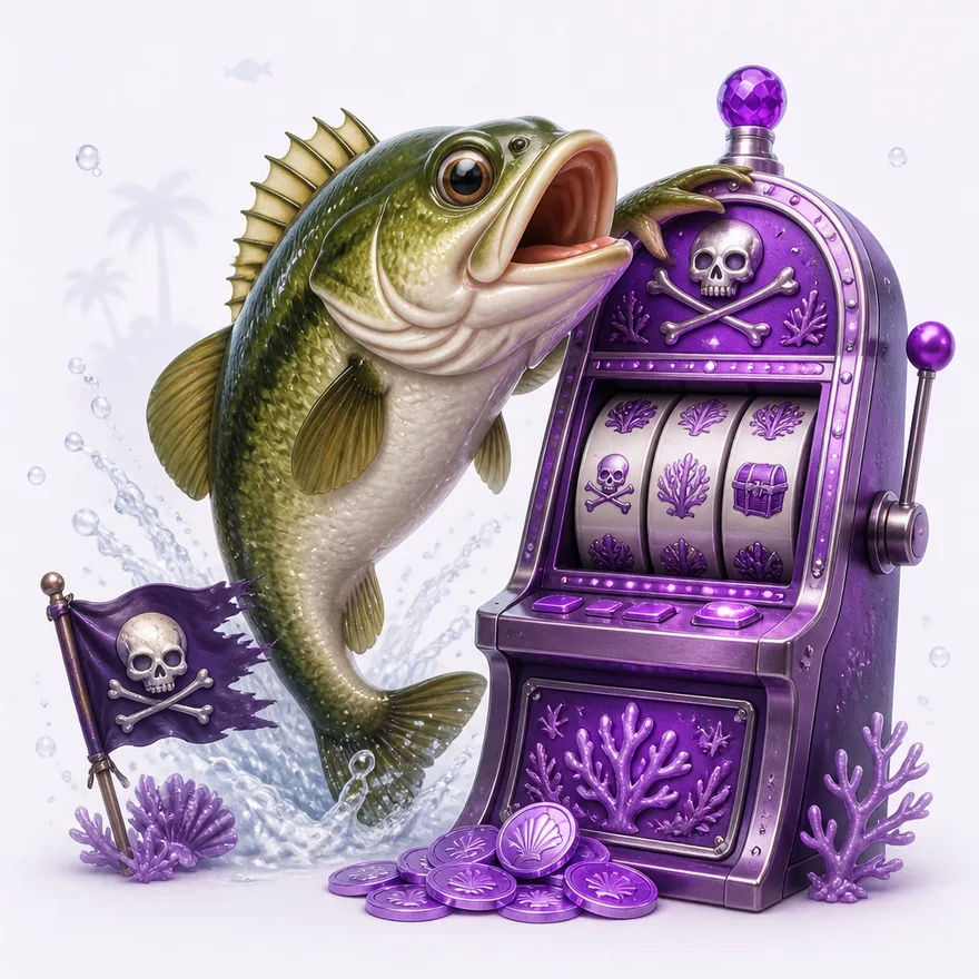 Slot cabinet with marquee — Pirate Slots